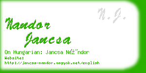 nandor jancsa business card